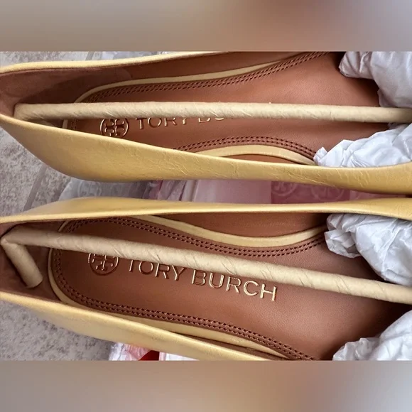 NIB New In Box Tory Burch GEORGIA BALLET
WRINKLE CALF LEATHER Flats - size 8.5 - Picture 6 of 9